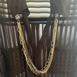 Long multi-layered necklace